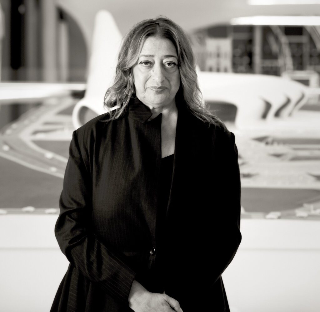 Zaha Hadid in Heydar Aliyev Cultural Center in Baku, źródło: Wikimedia Commons